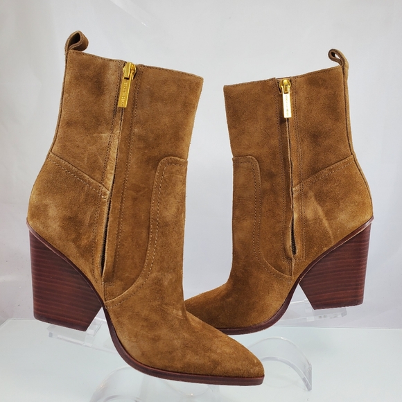 🔥FINAL PRICE DROP🔥 NWT$550 Veronica Beard Logan Suede Block Bootie Boots Sz 5 - Picture 5 of 15